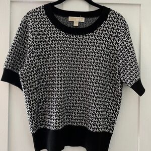NWOT Michael Kors Short Sleeve Logo Sweater
